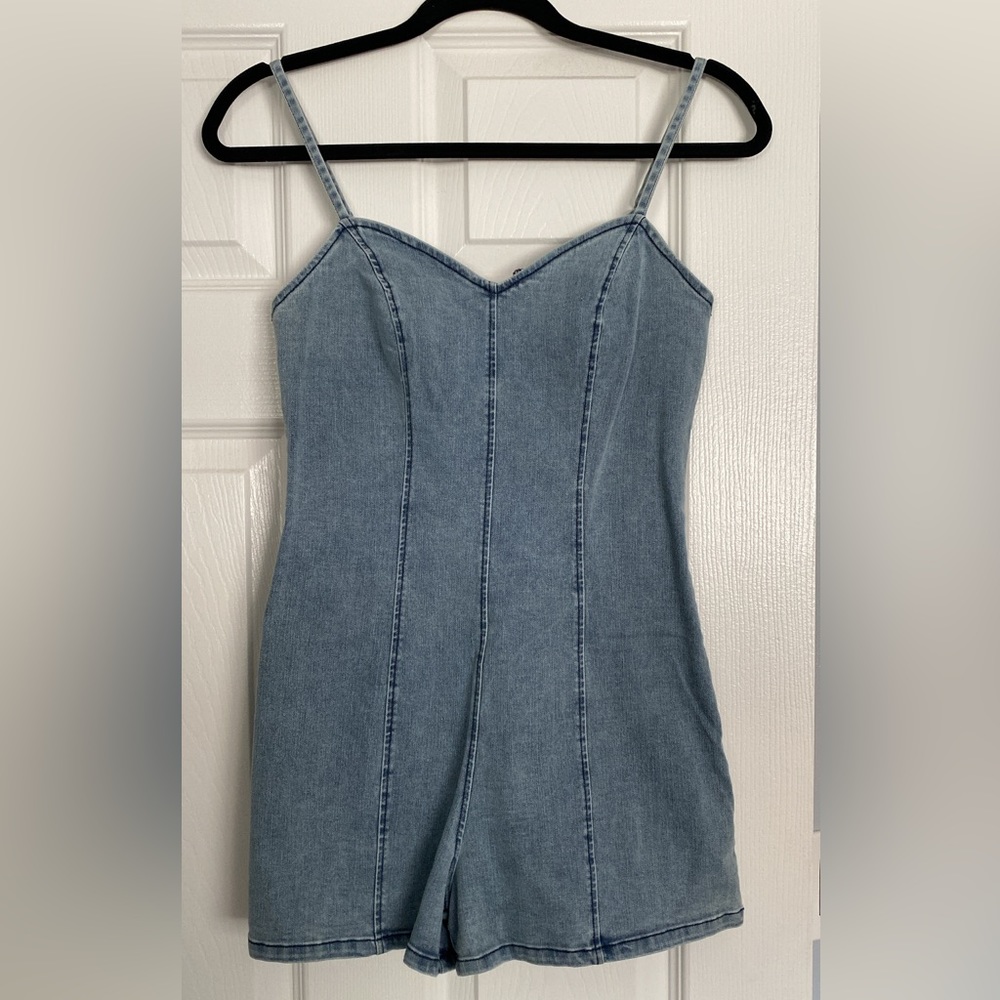 Denim romper